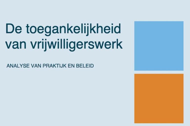 De toegankelijkheid van vrijwilligerswerk